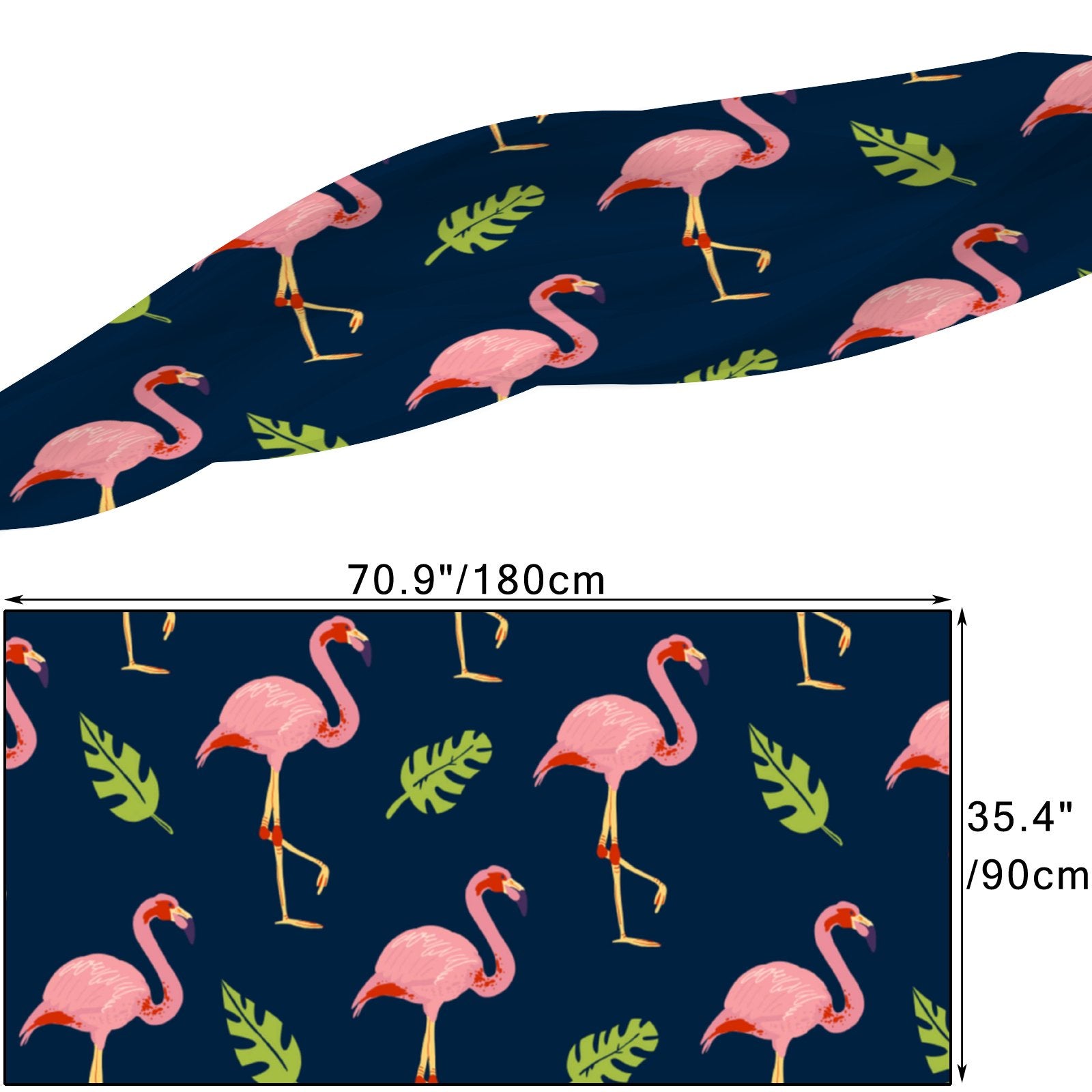 FREEAMG Flamingo Birds Silk Long Scarf for Women Large Oblong Sunscreen Shawls Wraps Neck Headscarf Hair Wraps Gift Packed