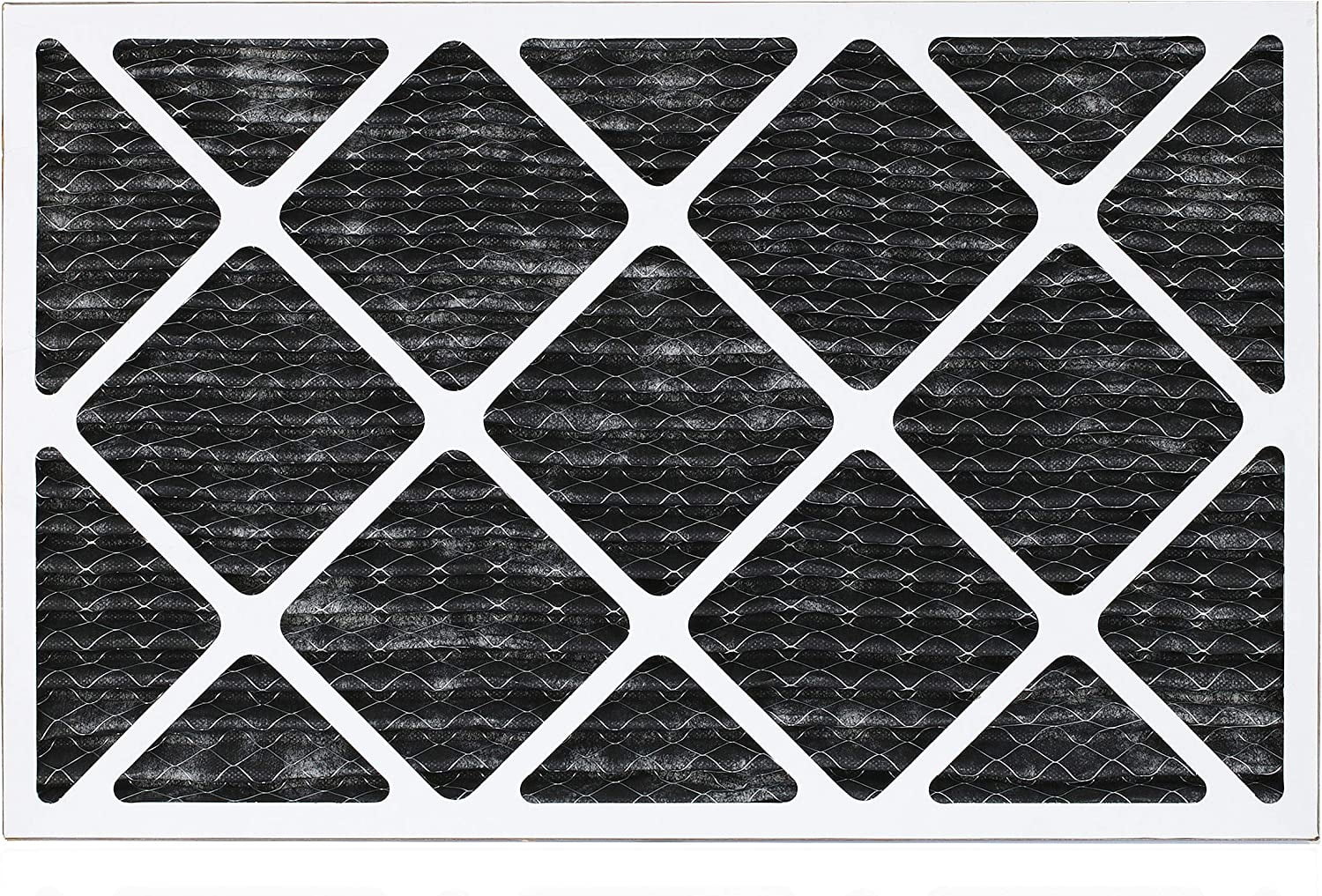 Filterbuy 16x30x1 MERV 8 Odor Eliminator Pleated HVAC AC Furnace Air Filters with Activated Carbon (12-Pack)