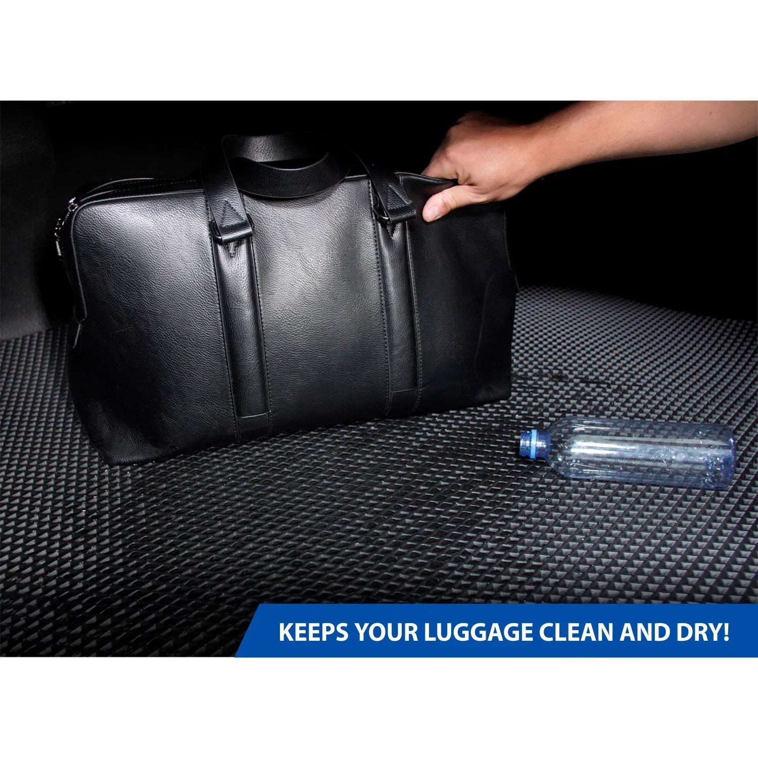 Goodyear Custom Fit Cargo Mat Liner for  Camry 2018-2024 - Heavy Duty Trunk Liner, Diamond Shape, Luggage with Waterproof, Liquid & Dirt Trapping Technology - Anti-Slip Cargo Liner - GY004551