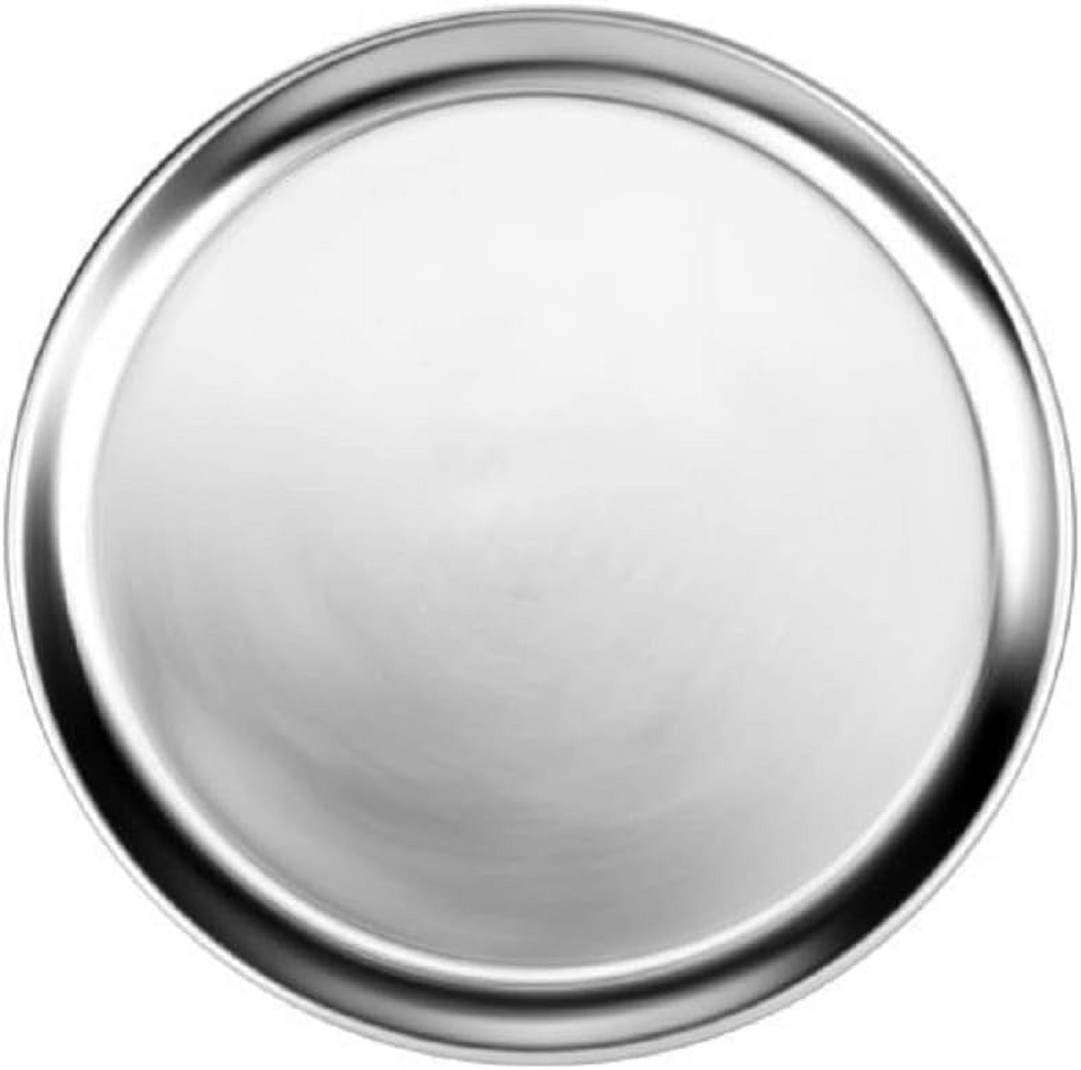 TrueCraftware- Set of 3 Aluminum 8” Pizza Tray Pan Wide Rim- Bakeware Round Pizza Pan Pizza Tray Baking Tray Round Baking Tray for Home Kitchen Pizzeria & Restaurants