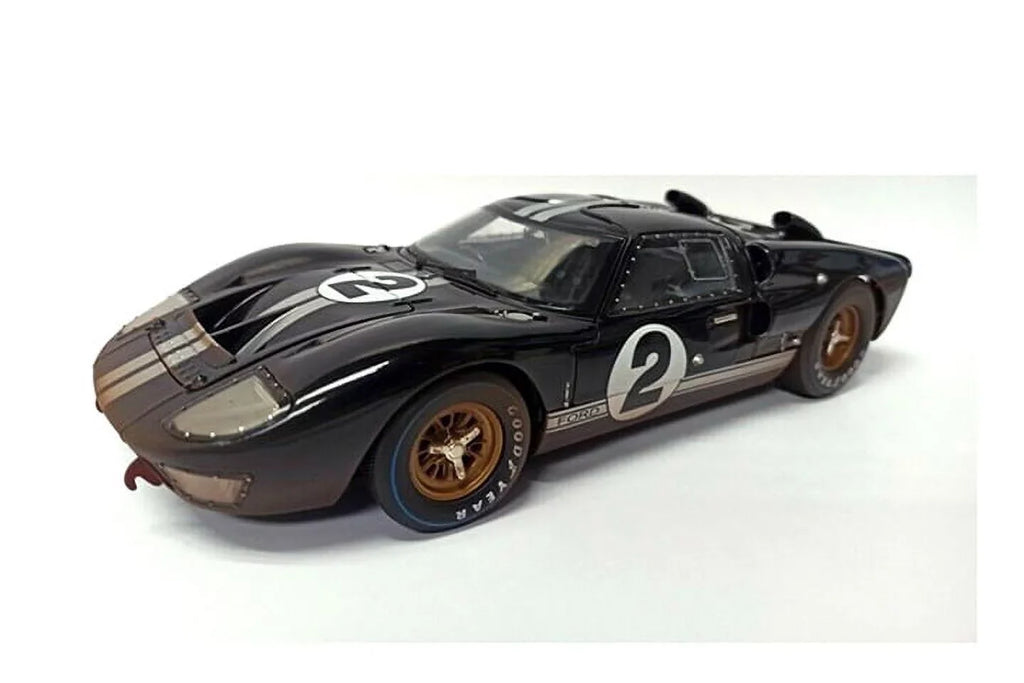 1966  GT-40 MK II #2 After Race (Dirty Version, Black - Shelby Collectibles SC431BK - 1/18 scale Diecast Model Toy Car