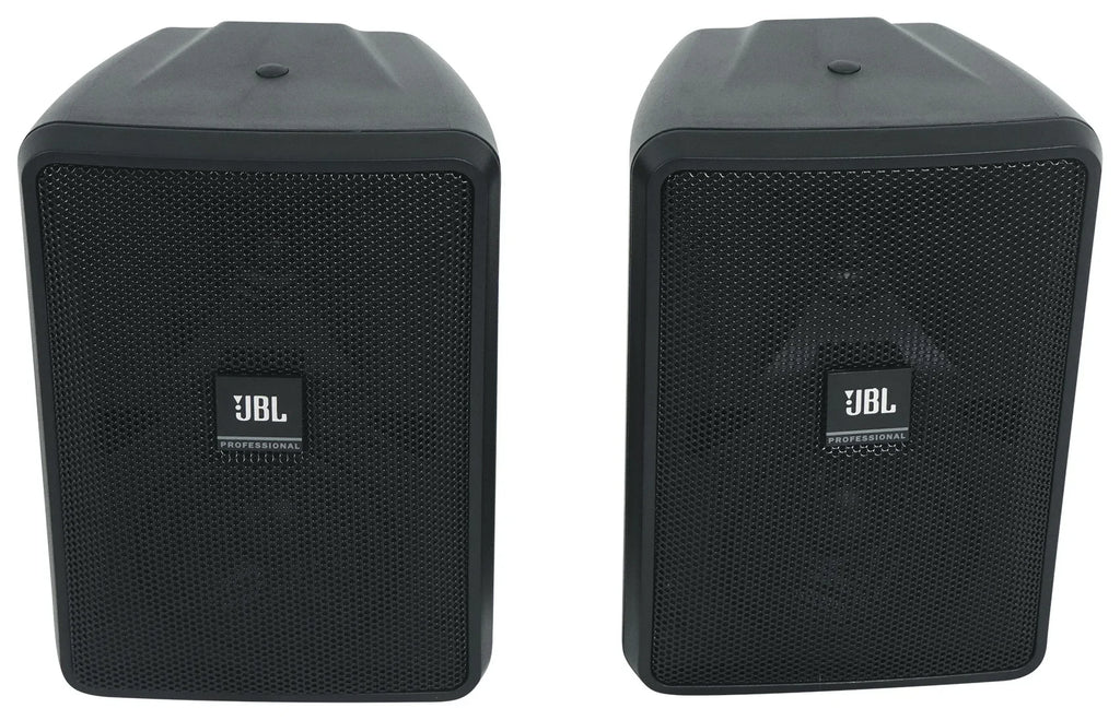 (6) JBL Control 23-1 Black 3" Indoor/Outdoor 70v Commercial Wall Speakers + Amp