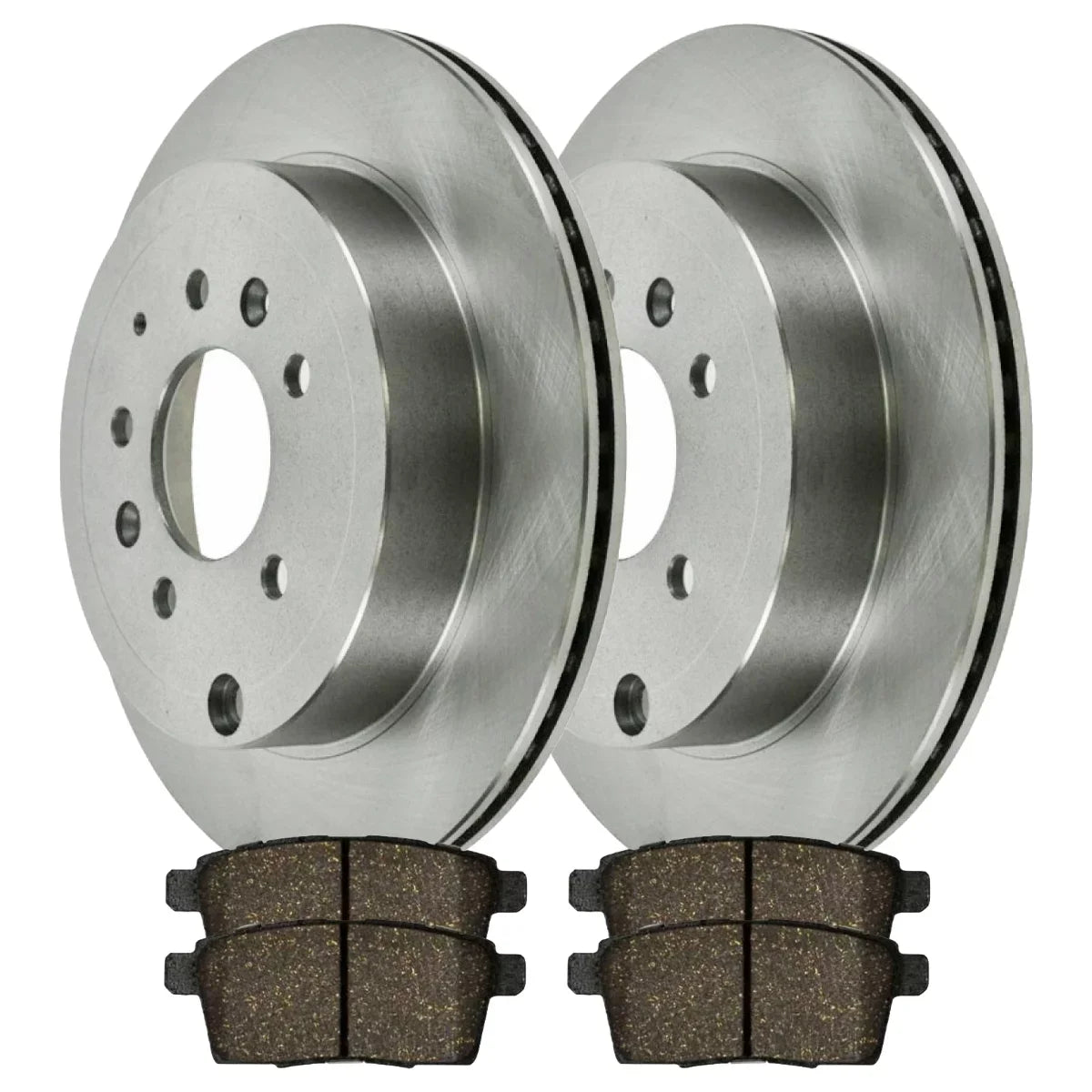 AutoShack Rear Brake Rotors and Ceramic Pads Kit Driver and Passenger Side Replacement for 2007 2008 2009 2010 2011 2012 Mazda CX-7 2.3L 2.5L AWD FWD
