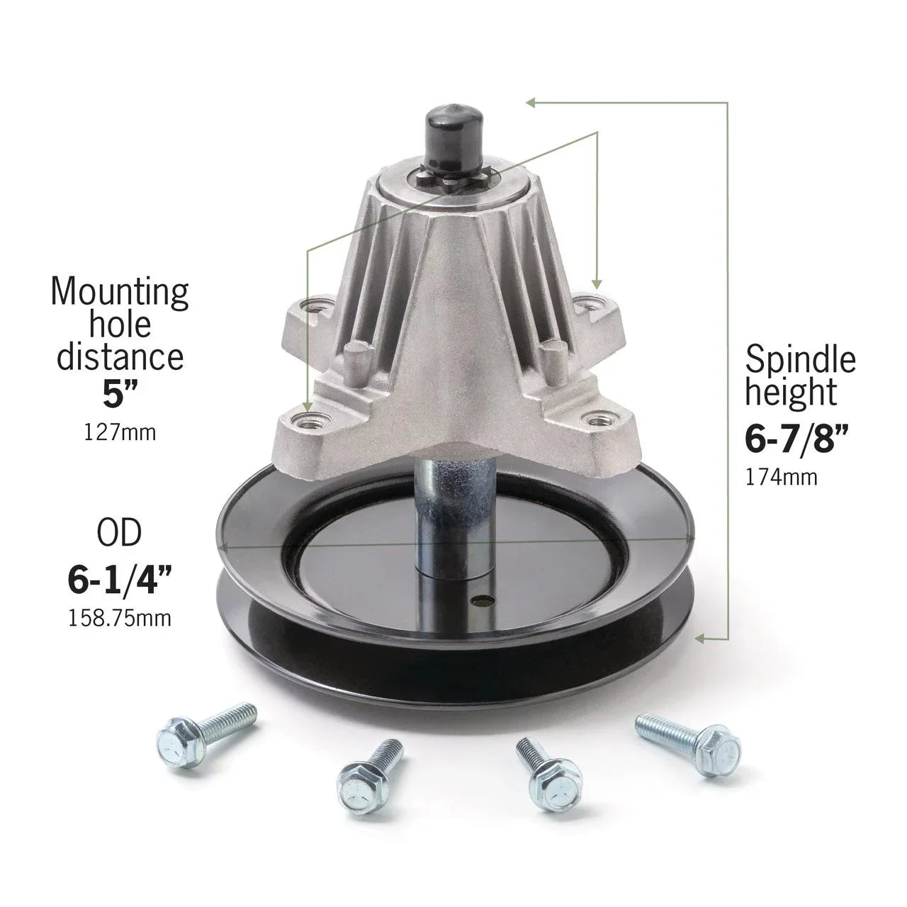 Terre Products, Lawn Mower Spindle Assembly, Fits 30 inch and 42 inch Mini Riders, suitable with Cub Cadet, MTD, Troy-Bilt, Replaces 618-04822, 618-04822A, 618-04889, 918-04822, 918-04822A, 918-0482