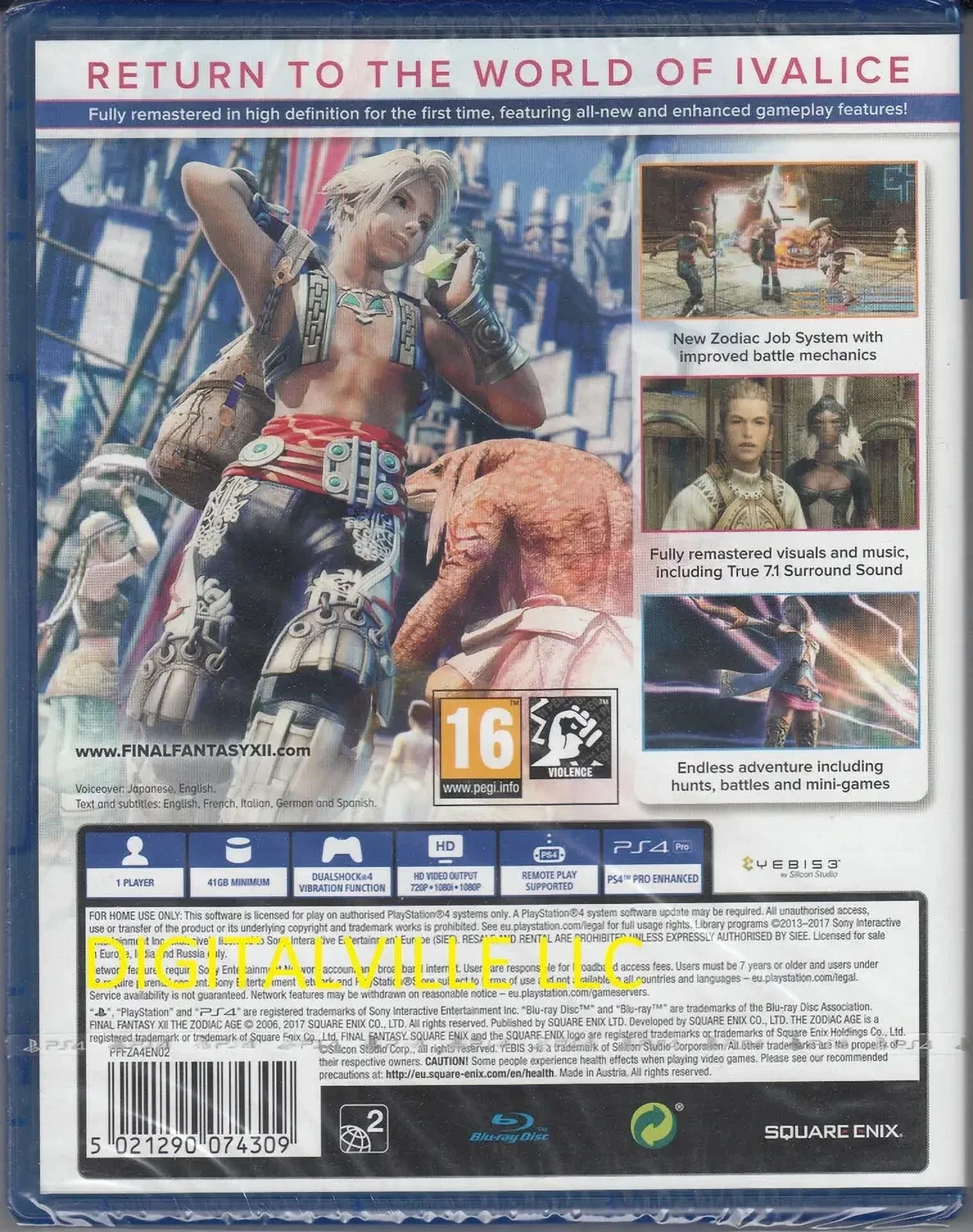 Final Fantasy XII The Zodiac Age PS4  PlayStation 4 Brand New Factory Sealed