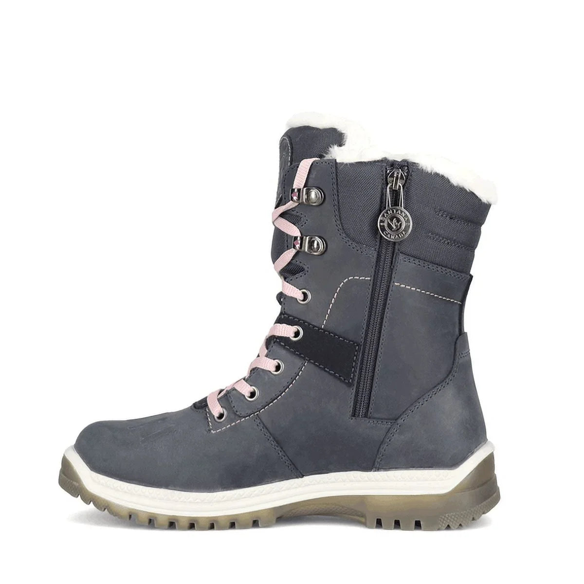 Santana Canada Women's May Waterproof Non-Slip Outsoles Side-Zip Round Toe Boots, Night/Peony, Size 7 (M)