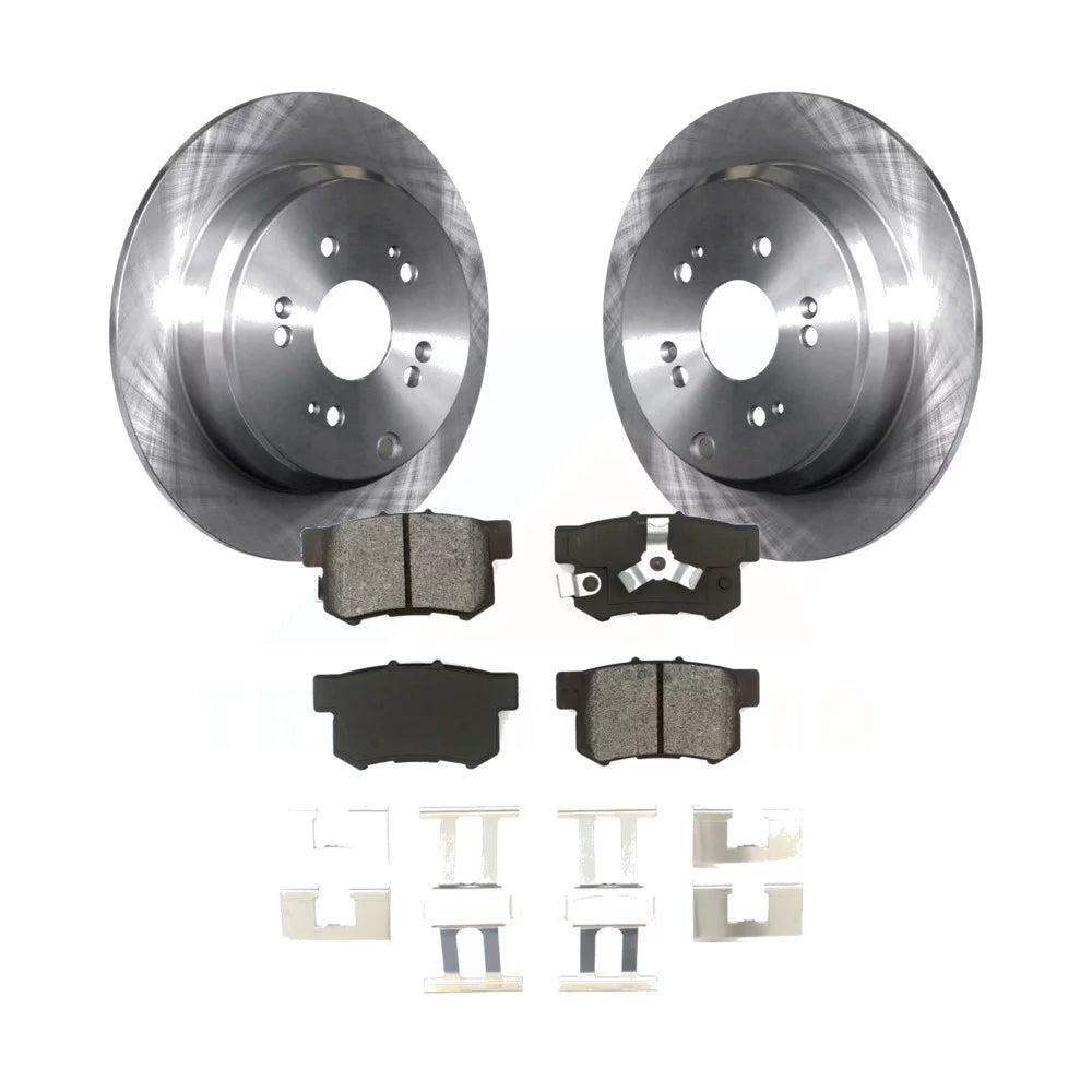 Transit Auto - Rear Disc Brake Rotors And Semi-Metallic Pads Kit For Honda CR-V Acura RDX K8S-101813