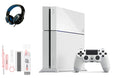 Pre-Owned  PlayStation 4 500GB Gaming Console White Headset with BOLT AXTION Cleaning Kit Bundle (Refurbished: Like New)