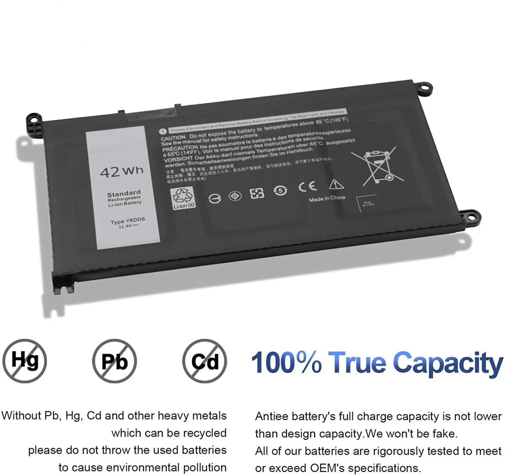 YRDD6 Battery For  Inspiron 3493 3582 3583 3584 3793 Latitude 3310 VM732