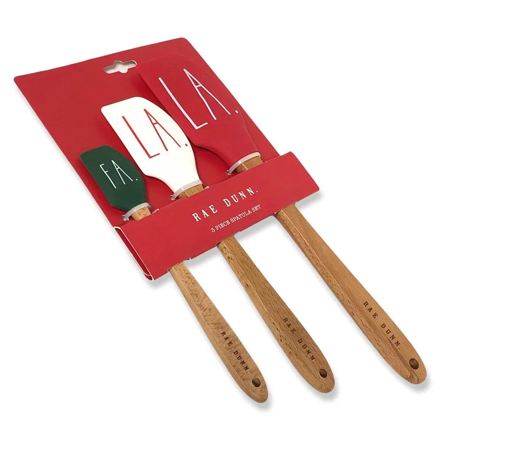 LA.” LL Letter with Hard Wood Handles. LA. Spatula Set “FA. Rae Dunn Silicone Spatula 3 Pc