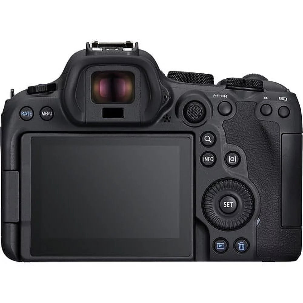 EOS R6 Mark II Mirrorless Camera with 24-105mm f/4-7.1 Lens (5666C018) + 64GB Memory Card + Case + Corel Photo Software + 2 x LPE6 Battery + External Charger + Card Reader + LED Light + More