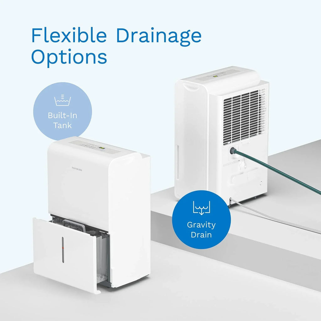 Energy Star Dehumidifier - Ideal for Medium to Large Rooms, Bedrooms and Home Basements - Powerful Moisture Removal and Humidity Control - 35 Pint (Previously 50 Pint). ft. hOmeLabs 3000 Sq
