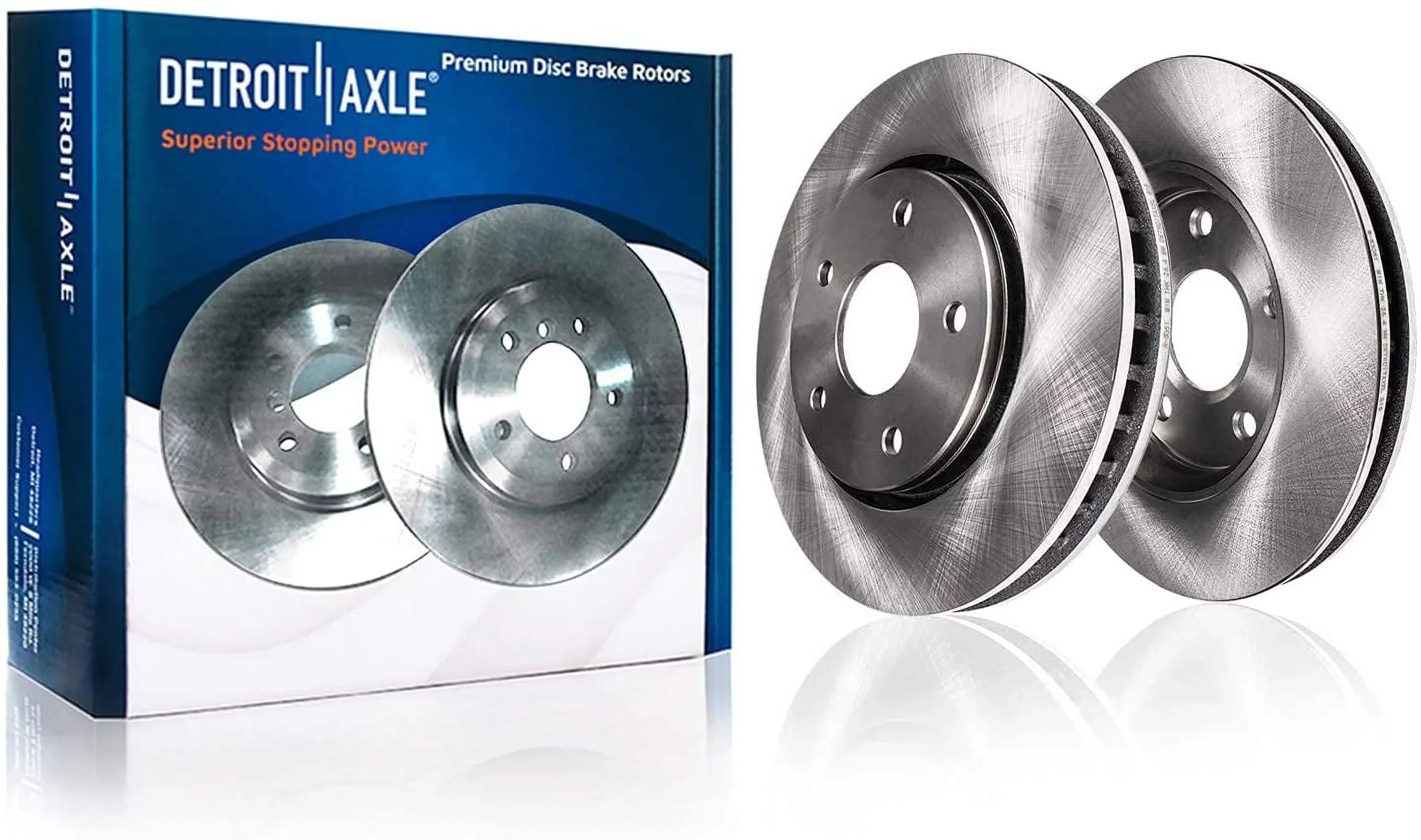 Detroit Axle - Front Brake Kit for 2009-2019  Corolla Matrix Pontiac Vibe, 2008-2014 Scion xD Replacement 2009 2010 2011 2012 2013 2014 Disc Brake Rotors Ceramic Brakes Pads