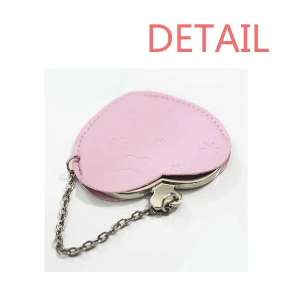 Winged Animal Dragon Myth East West Mirror Travel Purse Makeup Heart Pink