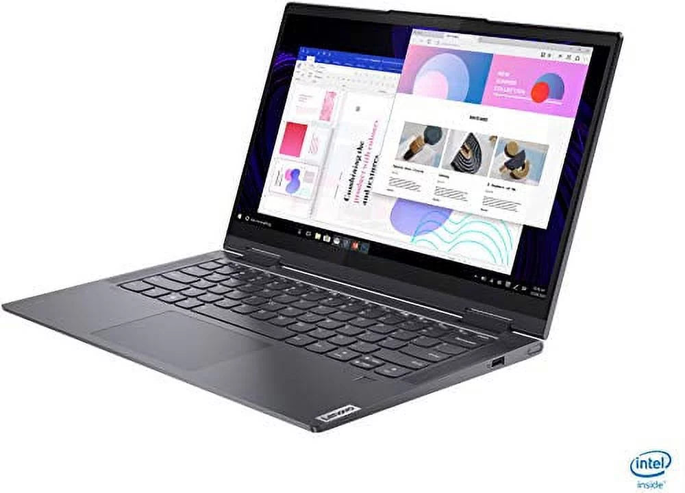 2022  Yoga 7i 2-in-1 Laptop 14 inch FHD Touchscreen  EVO Platform 11th Core i7-1165G7 Iris Xe Graphics 12GB DDR4 512GB SSD WI-FI 6 Thunderbolt 4.0 Backlit KB with Fingerprint Windows 10