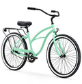 sixthreezero Around The Block Women's Single-Speed Beach Cruiser Bicycle 26" Wheels Mint Green with Black Seat and Grips
