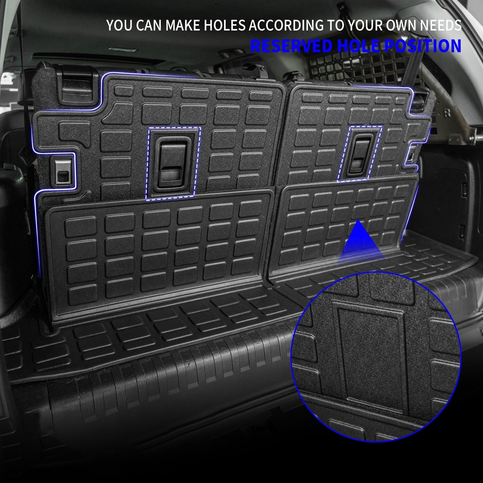 Fit 2010-2023  4Runner 7 Seats Trunk Mat Cargo Liner 4 Runner Accessories (Fit 2nd&3rd Row)