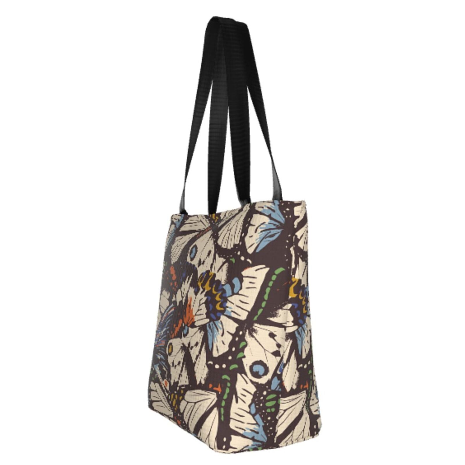 Lukts Vector Butterflies Tote Bag,Shoulder Bag Women'S Hobos Handbags Large Capacity Shopping Bag