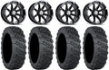 MSA Black Diesel 14" Wheels 28" Versa Cross V3 Tires Honda Pioneer