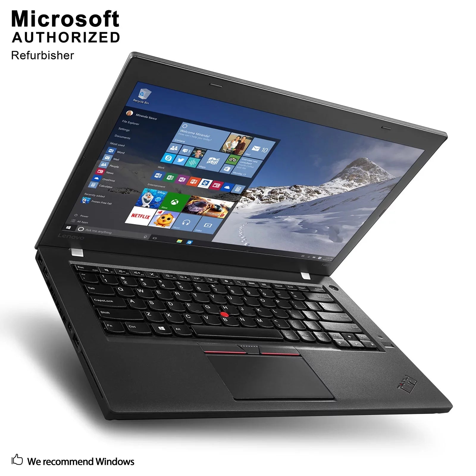 Used Grade A  ThinkPad T460 14" Laptop,  Core I5-6300U up to 3.0G, 8G DDR3L, 500G, miniDP, HDMI, USB 3.0, W10P64-Multi Languages Support (EN/ES/FR)