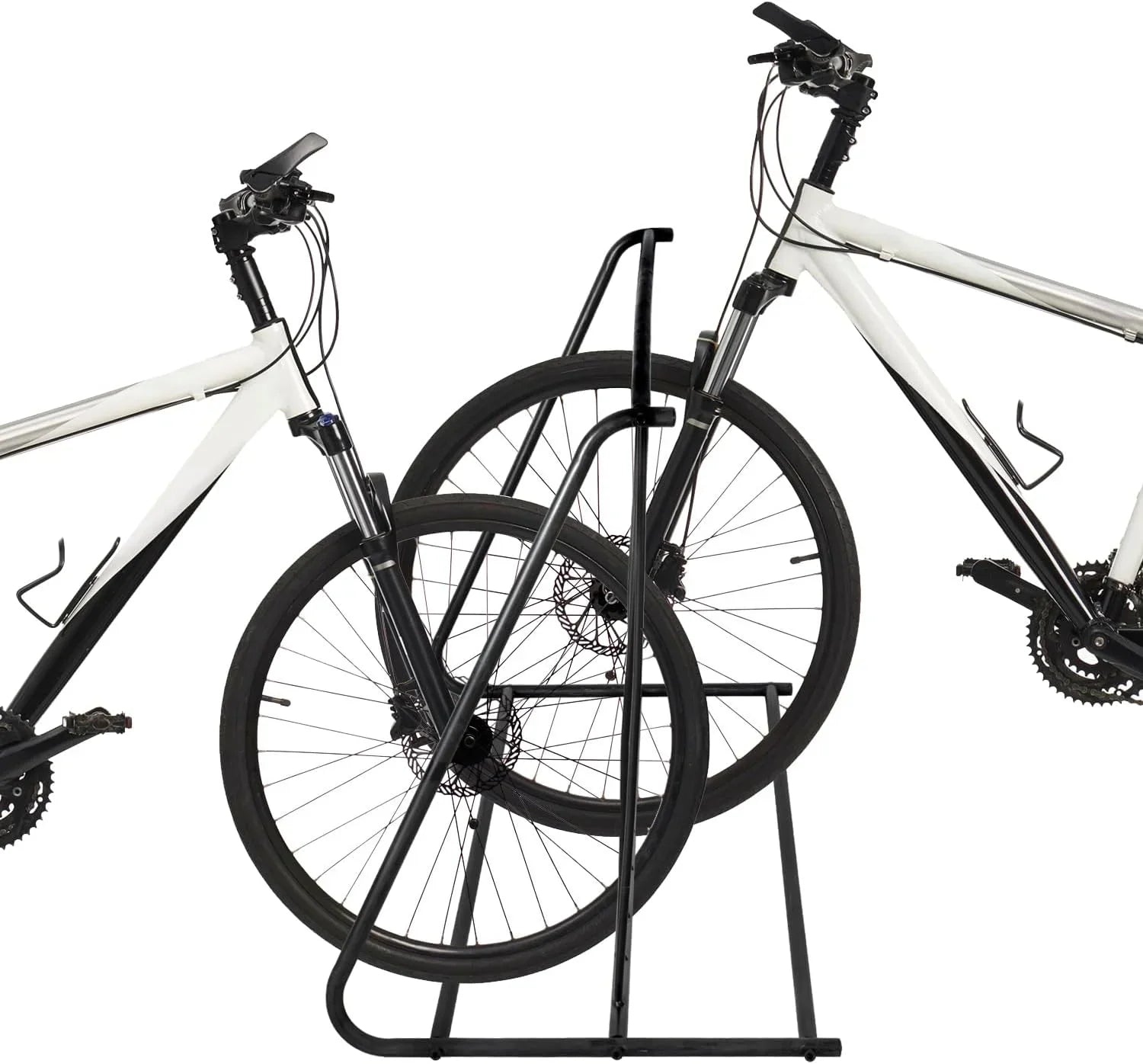 YGDU 6-Bicylce Capacity Steel Pipe Double-Sided Bike Rack Stand/Grid Bicycle Parking Storage Holder, Black