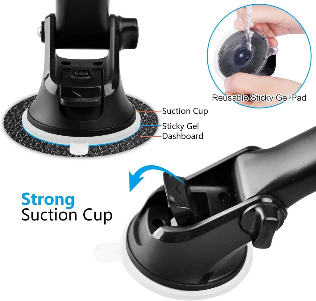 GPS Suction Cup Mount for Garmin [Quick Telescopic Extension Arm] (Set of 2), GPS Dashboard Mount Dash Windshield