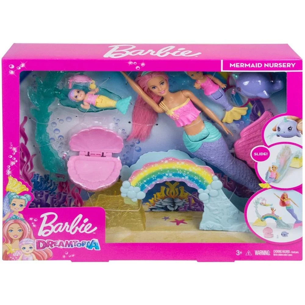 Barbie Dreamtopia Mermaid Doll, Mertoddler & Merbaby Playset