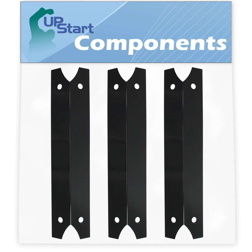 3-Pack BBQ Grill Heat Shield Plate Tent Replacement Parts for Charmglow 8107341W - appropriate Barbeque Porcelain Steel Flame Tamer, Flavorizer Bar, Vaporizer Bar, Burner wrap 17 3/4"