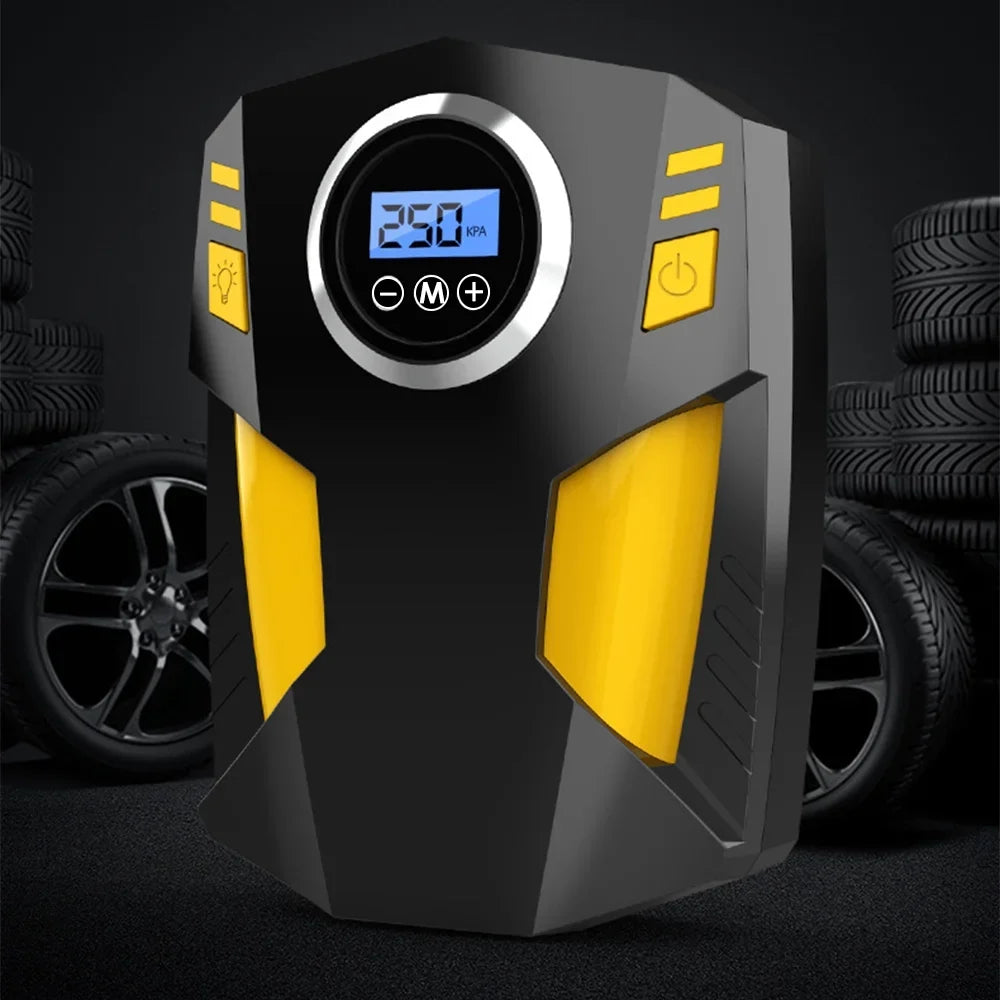 Geevorks Car Auto Pump, Portable Tire Inflator with LED Light,  12V Digital Air Compressor