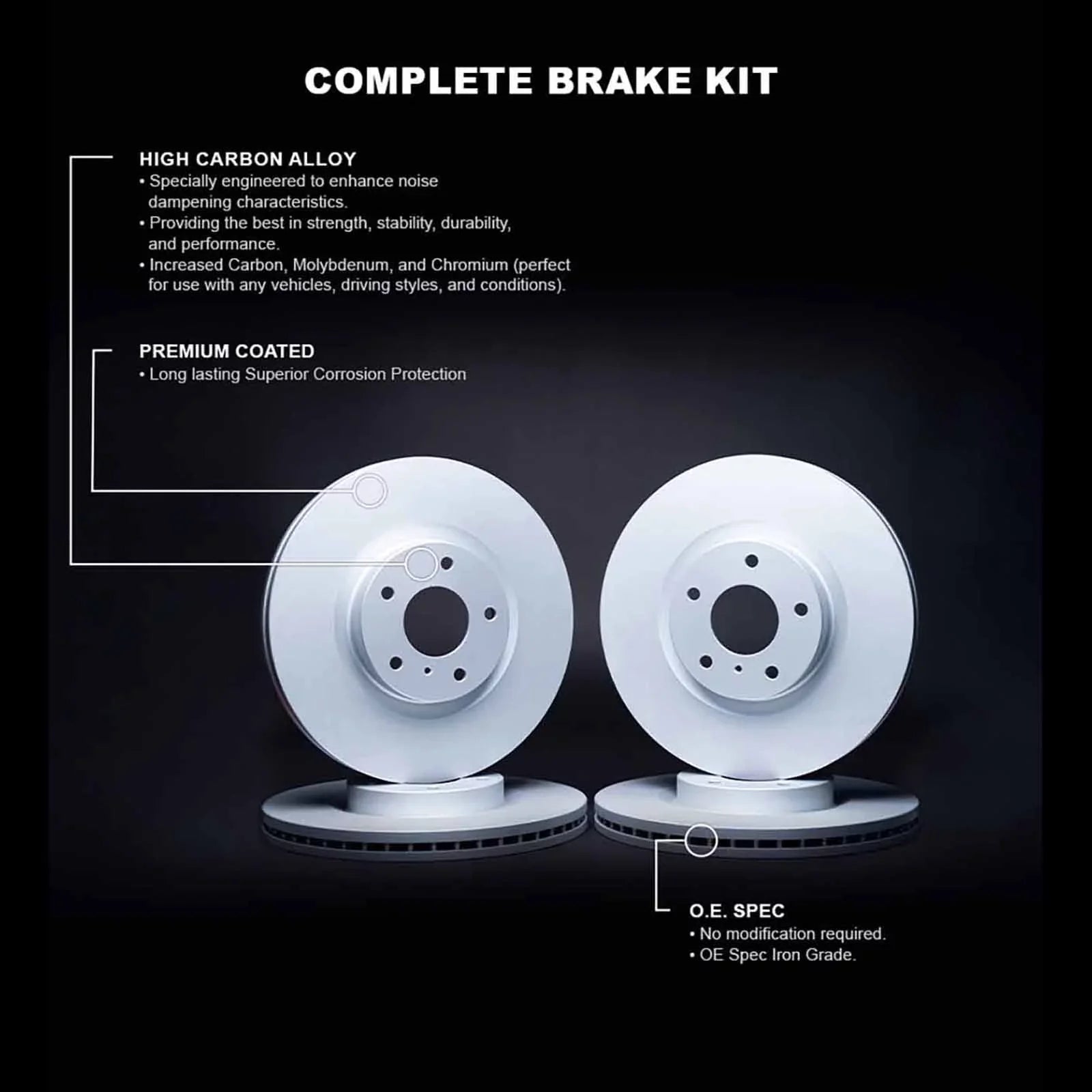 R1 Concepts Wdpn2 74014 R1 Concepts Brake Rotor Carbon Coated Fits select: 2011-2014 VOLKSWAGEN JETTA SE, 2013 VOLKSWAGEN BEETLE
