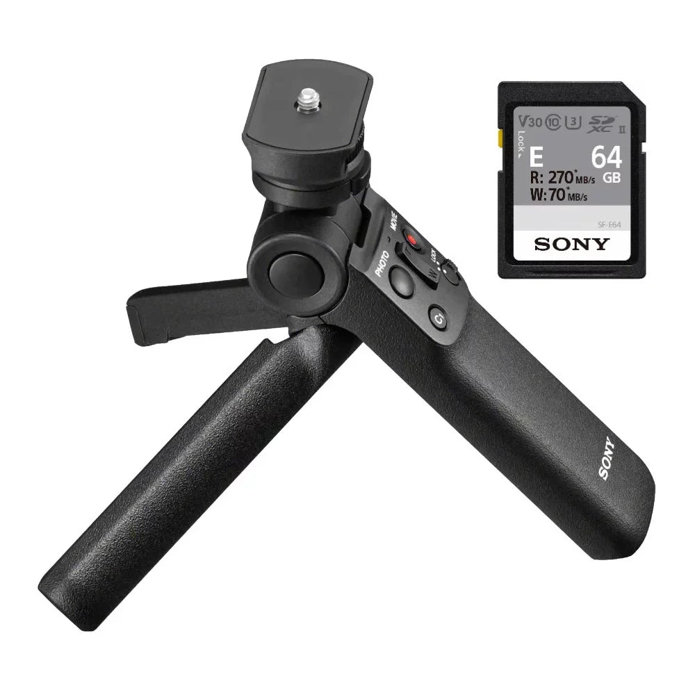 Alpha ZV-E1 Mirrorless Camera with 50mm Lens, Grip, and Mic (Black) Kit
