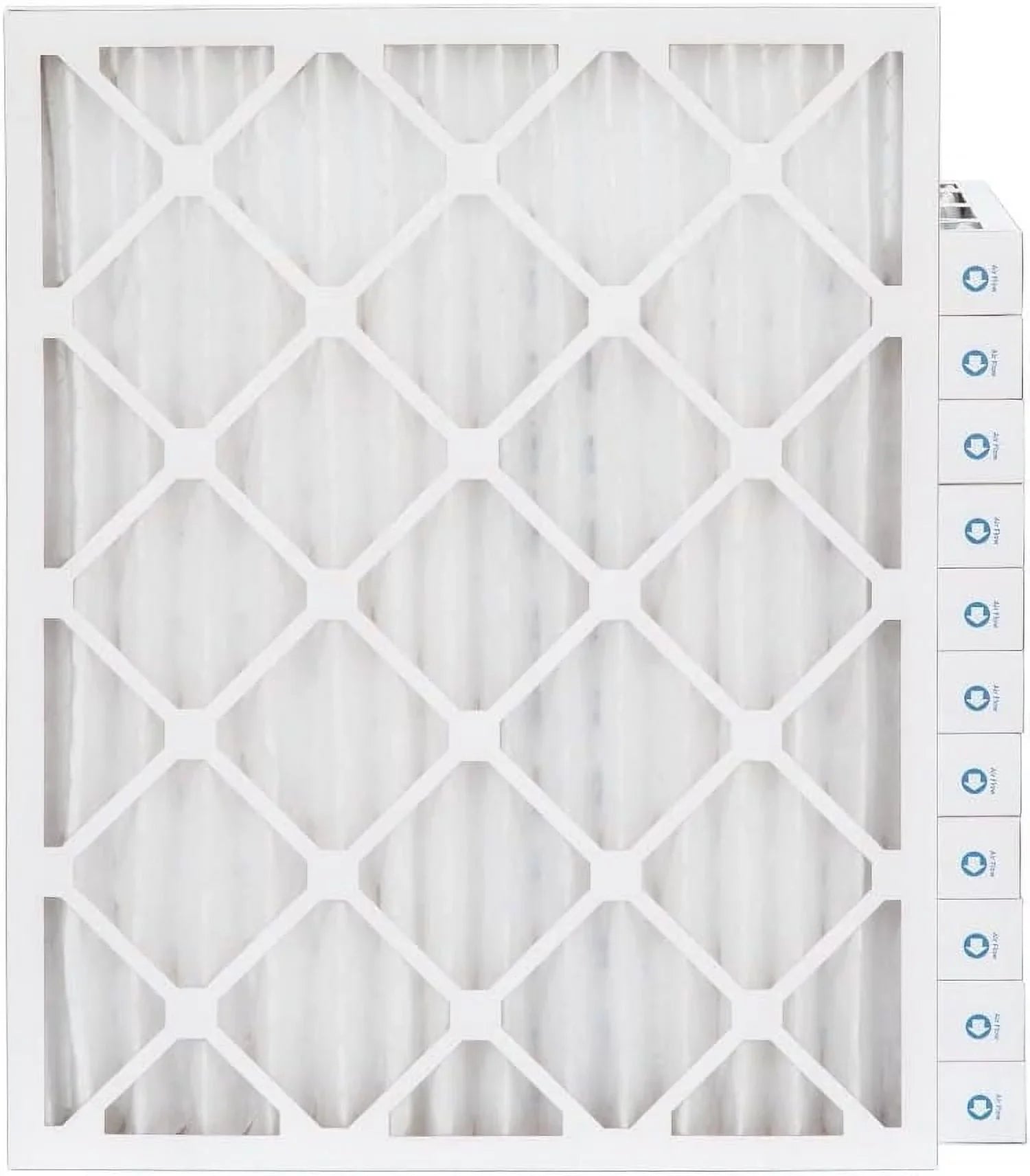 Ext Size: 15-1/2 X 19-1/2 X 1-3/4, White. Case Of 12. 16X20x2 MERV 8 Pleated HV Furne 2'' Air Filters By Pamlico