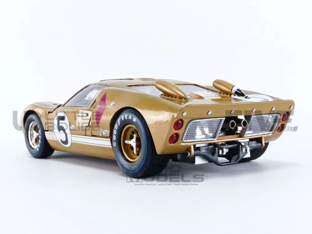 1966  GT-40 MK II #5 Gold Le Mans 1/18 Diecast Model Car by Shelby Collectibles