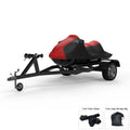 Weatherproof Jet Ski shield For SEA DOO GTX SC 2005 - RED / Black Color - All elements - Trailerable - Protects from Rain, Sun, UV Rays, And More! Includes Trailer Straps And Storage Bag