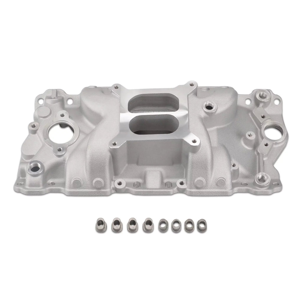 FGJQEFG Small Block Chevy SBC 305 327 350 400 1957-1986 Intake Manifold Dual Plane Aluminum