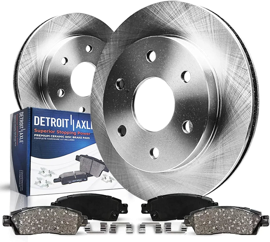 Detroit Axle - Rear Brake Kit for 2012-2020  F-150 Replacement 2013 2014 2015 2016 2017 2018 2019 Disc Brake Rotors Ceramic Brakes Pads 6 Lugs : 13.70" Rotor