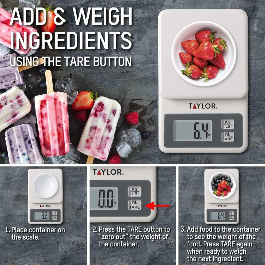 Taylor Precision Products Compact Digital Scale White