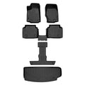 SA0568-B0569-C0569-E0568 All climate Custom Fit Black 3 Row & Cargo Liner Behind the 3rd Row Floor Mat Liner Set for 2021-2023 Jeep Grand Cherokee L, Black