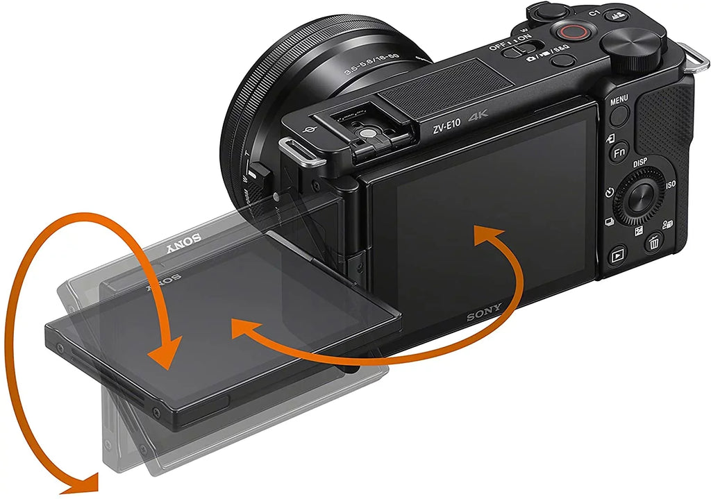 Alpha ZV-E10L 24.2 Megapixel Mirrorless Camera with Lens, 0.63", 1.97", Black
