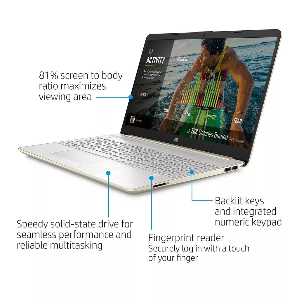 2022  15.6" FHD Laptop PC  11th 4-Core i5-1135G7 24GB DDR4 RAM 512GB NVMe SSD  Iris Xe Graphics Webcam HDMI WiFi AC RJ45 BT USB-C Backlit Keyboard Gold Windows 10 Pro w/RE Accessories