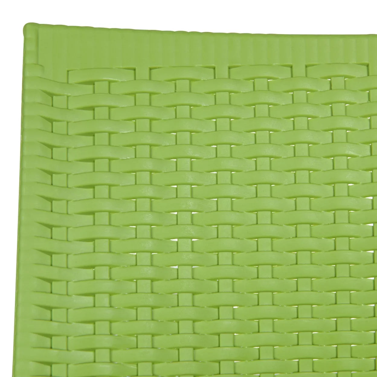 LeisureMod Modern Weave Mace Indoor Outdoor Dining Chair in Green Set of 2