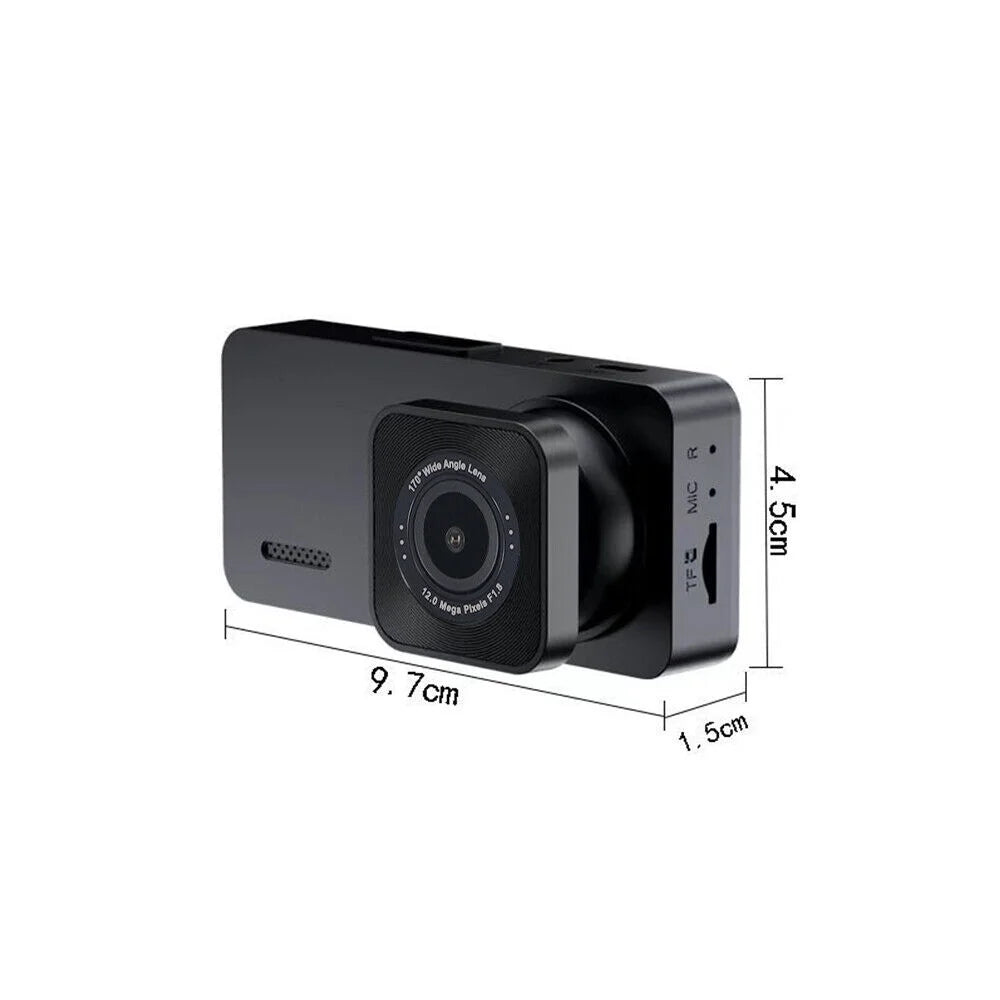 JLLOM 1080P 3 Lens HD Dual Lens Car Dash Cam Front/Rear/Inside Video Recorder Camera G-sensor