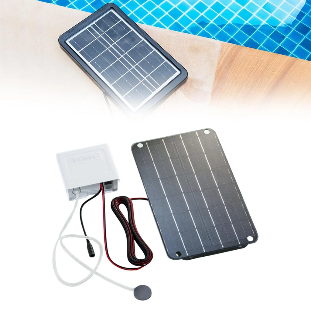 kesoto Solar Air Pump,Aquarium Air Pump Oxygenator Silent Eco Friendly,6V Solar Pond Aerator Solar Powered Pond Pump for Hydroponics