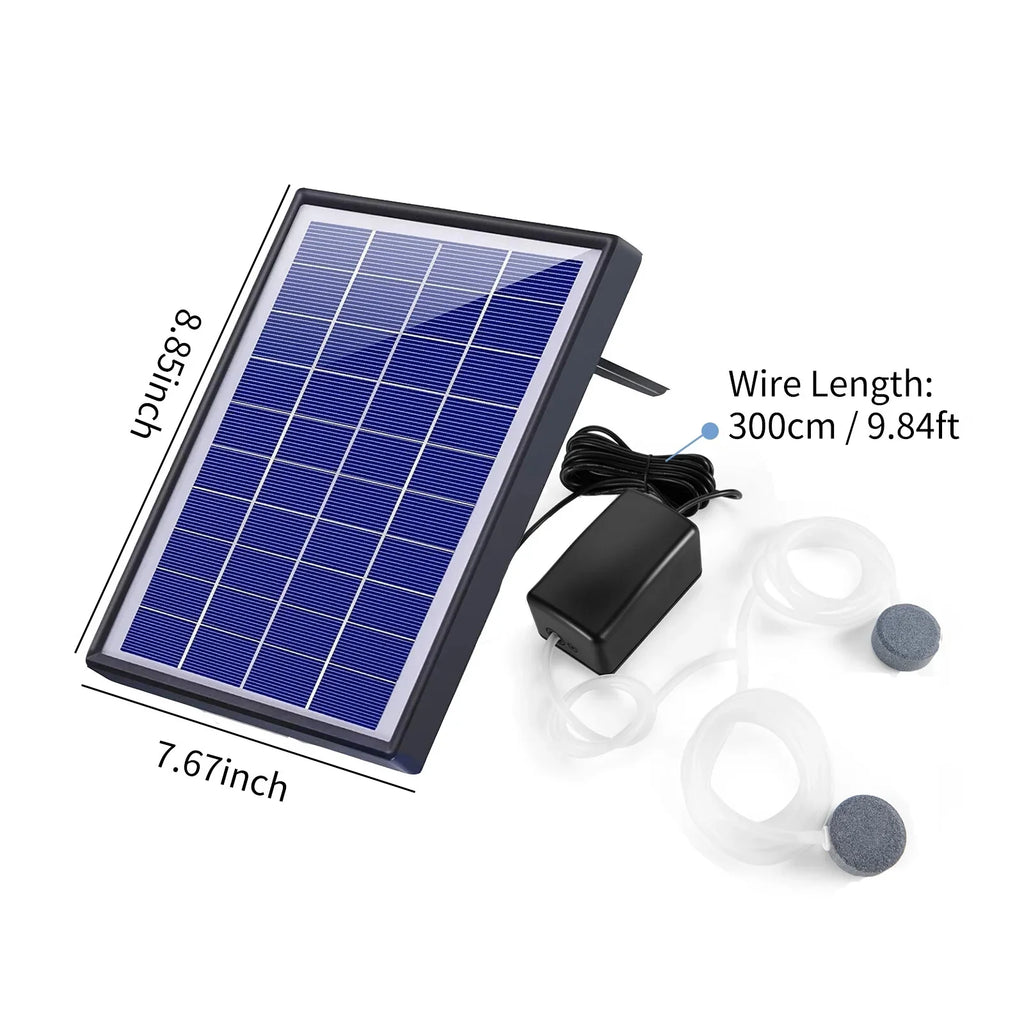 GoolRC Oxygenation pump, Pool Pond Aerator Air Pump Bubble Stones Fish Air Bubble Stones Solar Pump Fish Air Pump Aerator Fish6w 2 Air BubbleAerator Air Pump Aerator With Yaliya