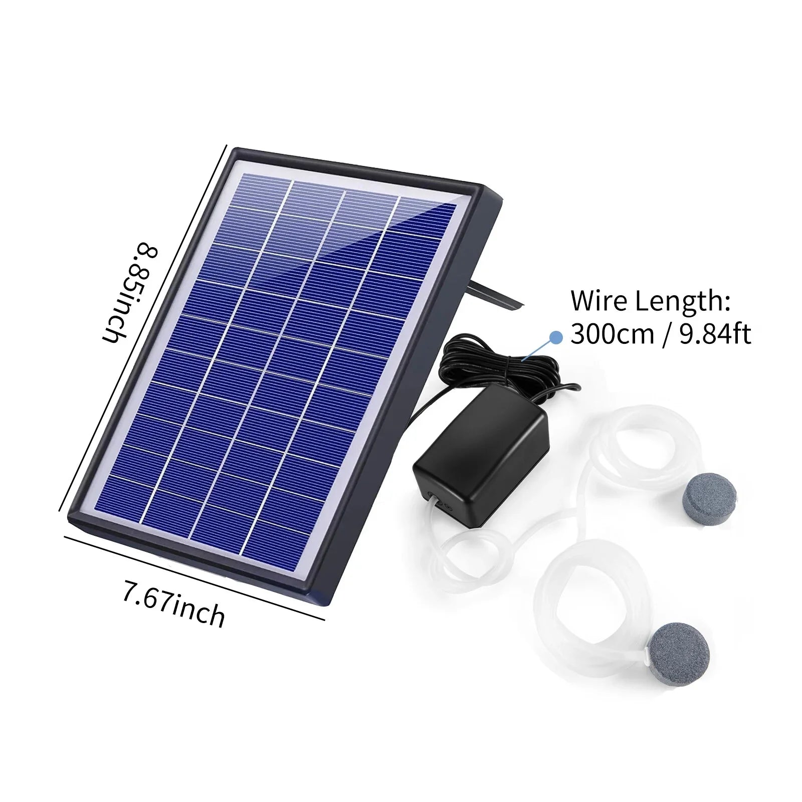 GoolRC Oxygenation pump, Pool Pond Aerator Air Pump Bubble Stones Fish Air Bubble Stones Solar Pump Fish Air Pump Aerator Fish6w 2 Air BubbleAerator Air Pump Aerator With Yaliya