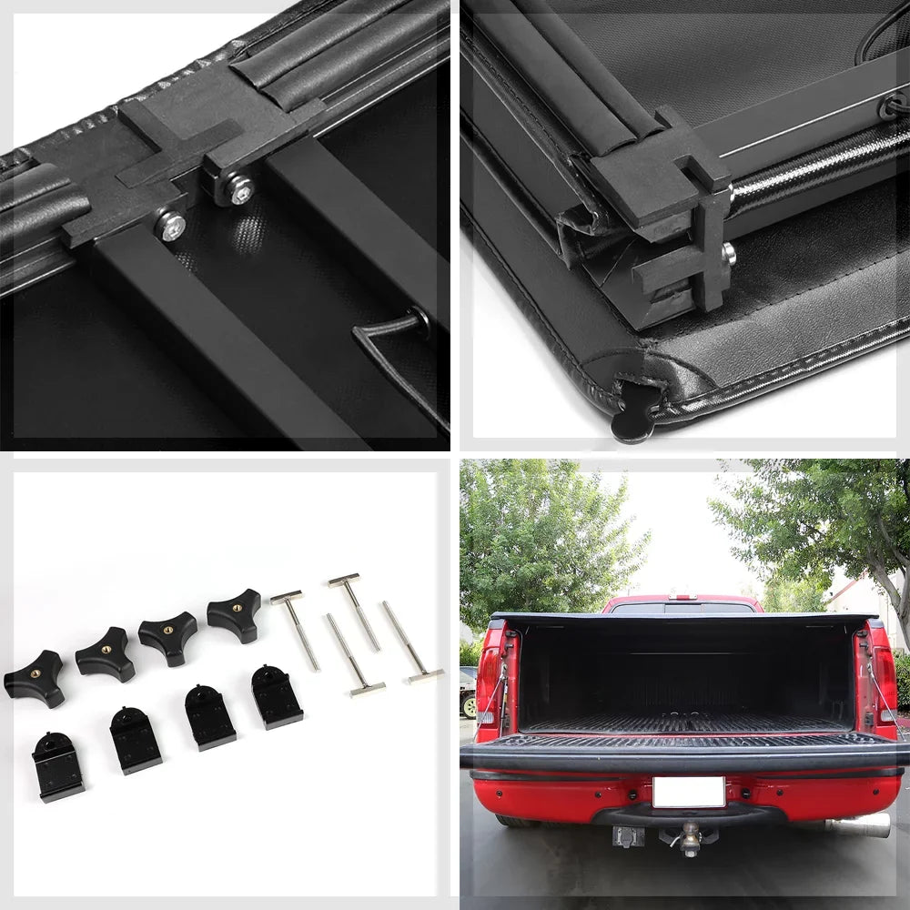 Short Bed Tonneau wrap 6.5Ft Soft Tri-Fold Fleetside for 02-09 Ram 1500/2500 Fits select: 2006-2008 DODGE RAM 1500, 2003-2009 DODGE RAM 2500