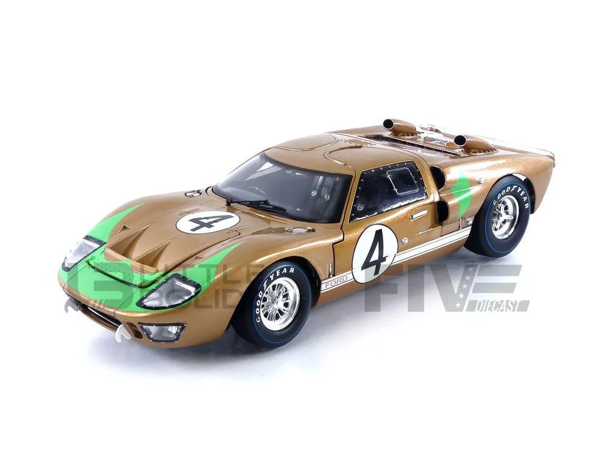 Shelby Collectibles SC414 1966  GT-40 MK 2 Gold No.4 1-18 Diecast Car Model