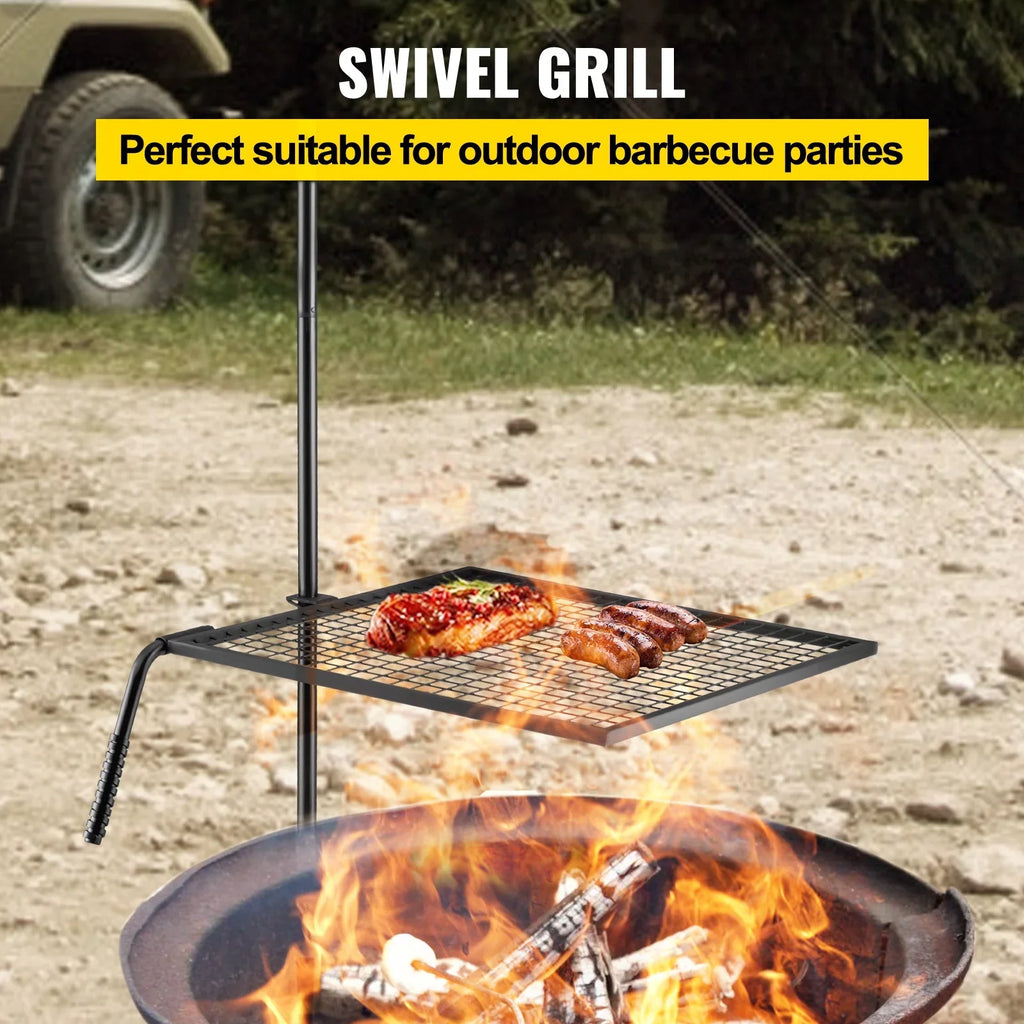 BENTISM Swivel Grill Campfire Swivel Grill Heavy Duty Over Fire Grill for BBQ