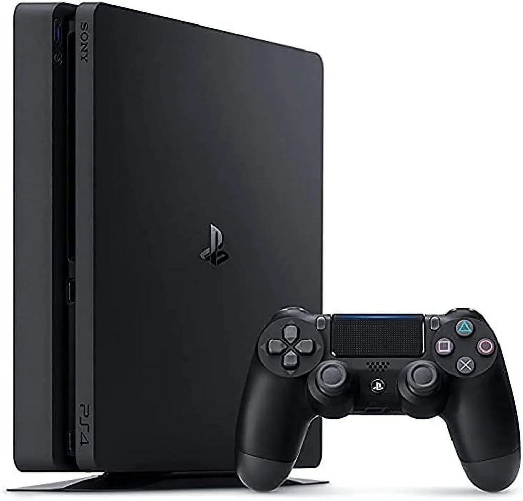 Pre-Owned  PlayStation 4 Slim 1TB Black Gaming Console + Gaming Earbuds With Microphone BOLT AXTION Bundle (Refurbished: Like New)